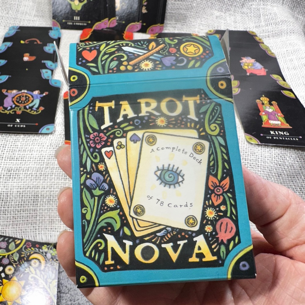 Tarot Nova Complete 78 Card Deck 1996 Running Press Julie Paschkis Vintage Box